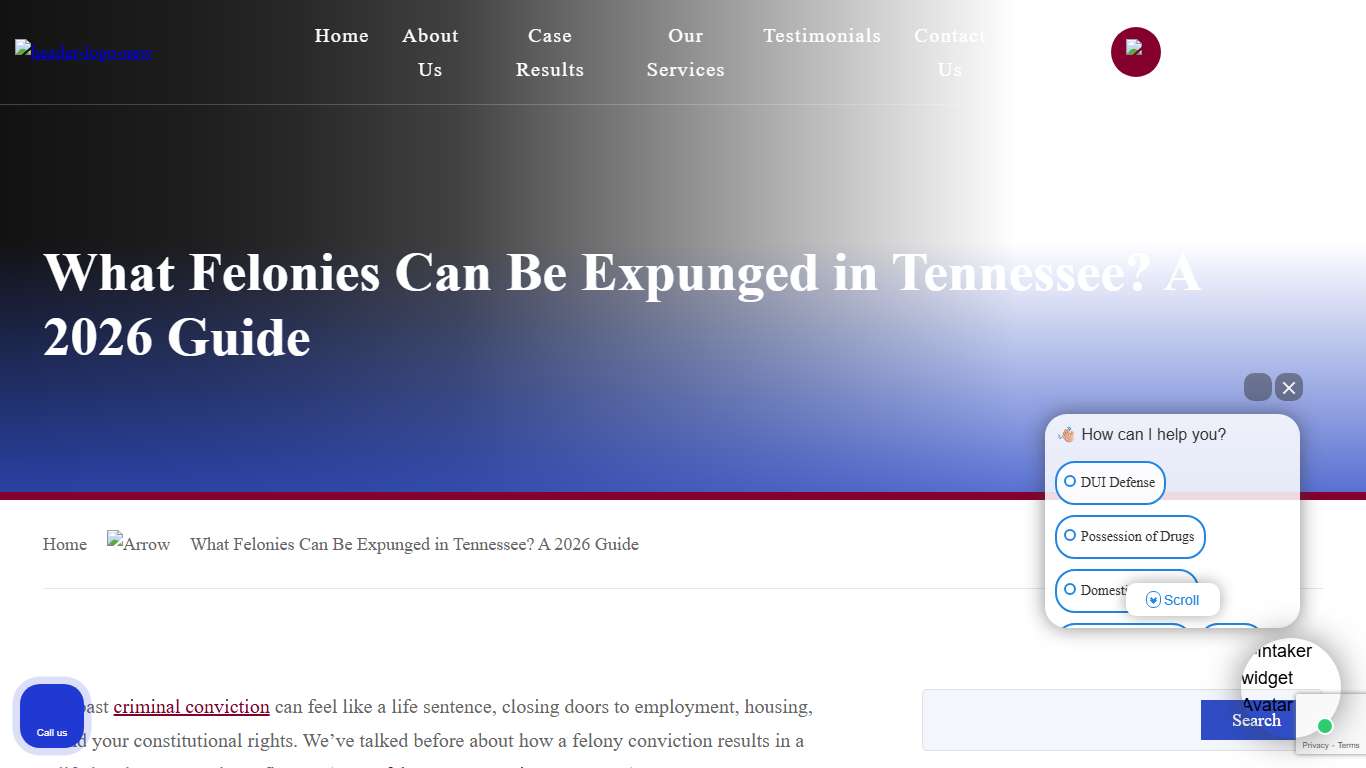 What Felonies Can Be Expunged in Tennessee? A 2026 Guide Crabtree & Patterson