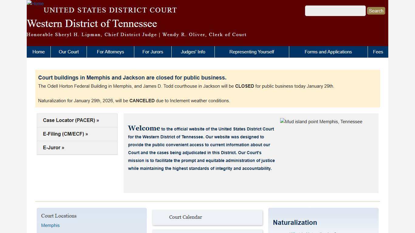 Western District of Tennessee United States District Court